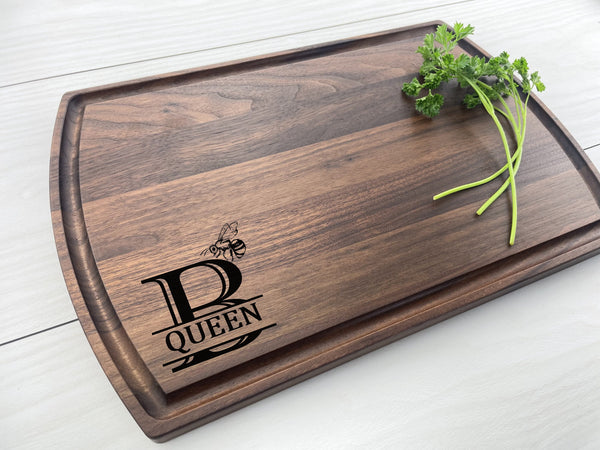 Bee and Initial - Personalized Cutting Board - 327