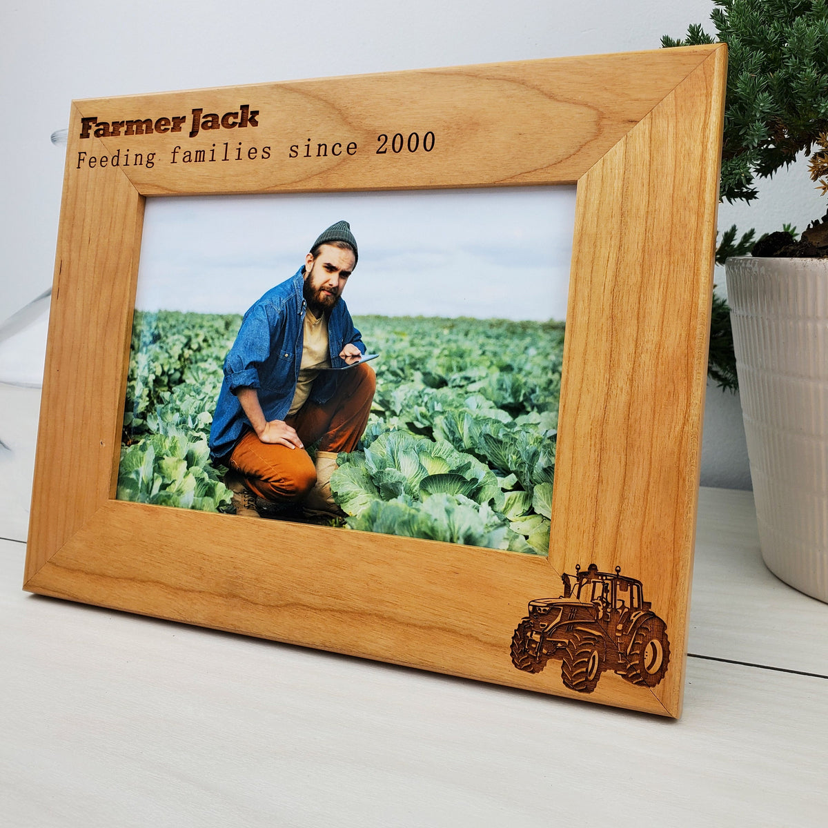 Tractor - Custom Engraved Picture Frame - 035
