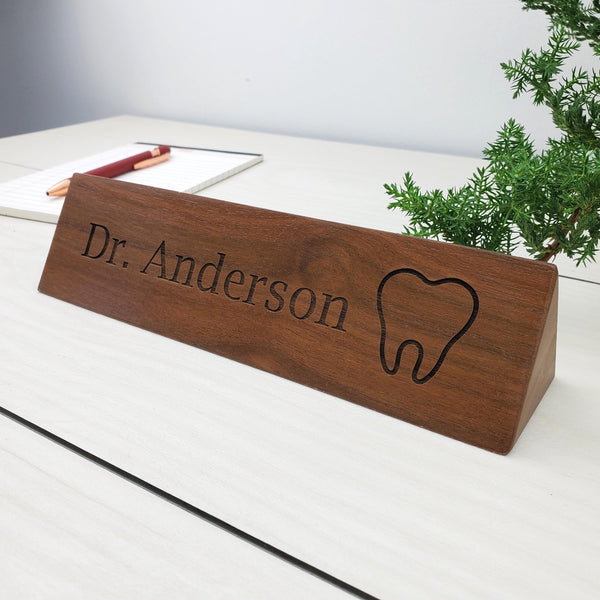 Dentist's Office - Personalized Wood Desk Block - 006