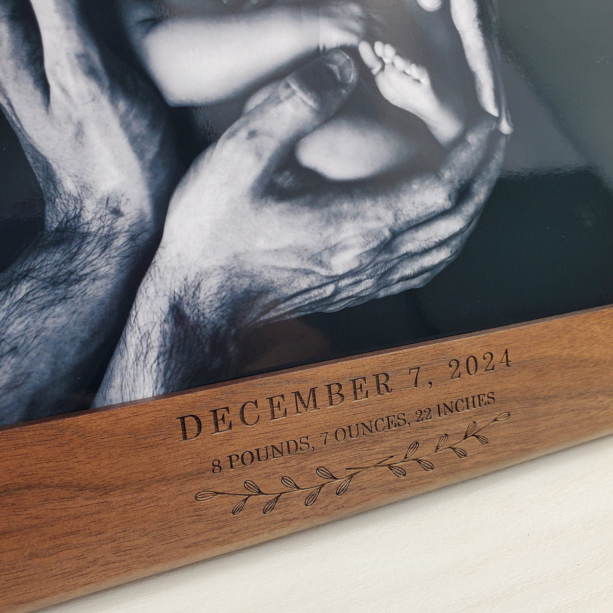 Baby Announcement - Custom Engraved Picture Frame - 014