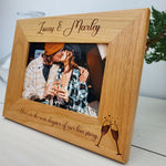 Champagne Glasses - Custom Engraved Picture Frame - 028 2