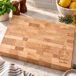 Personalized Apron End Grain Butcher Block 4