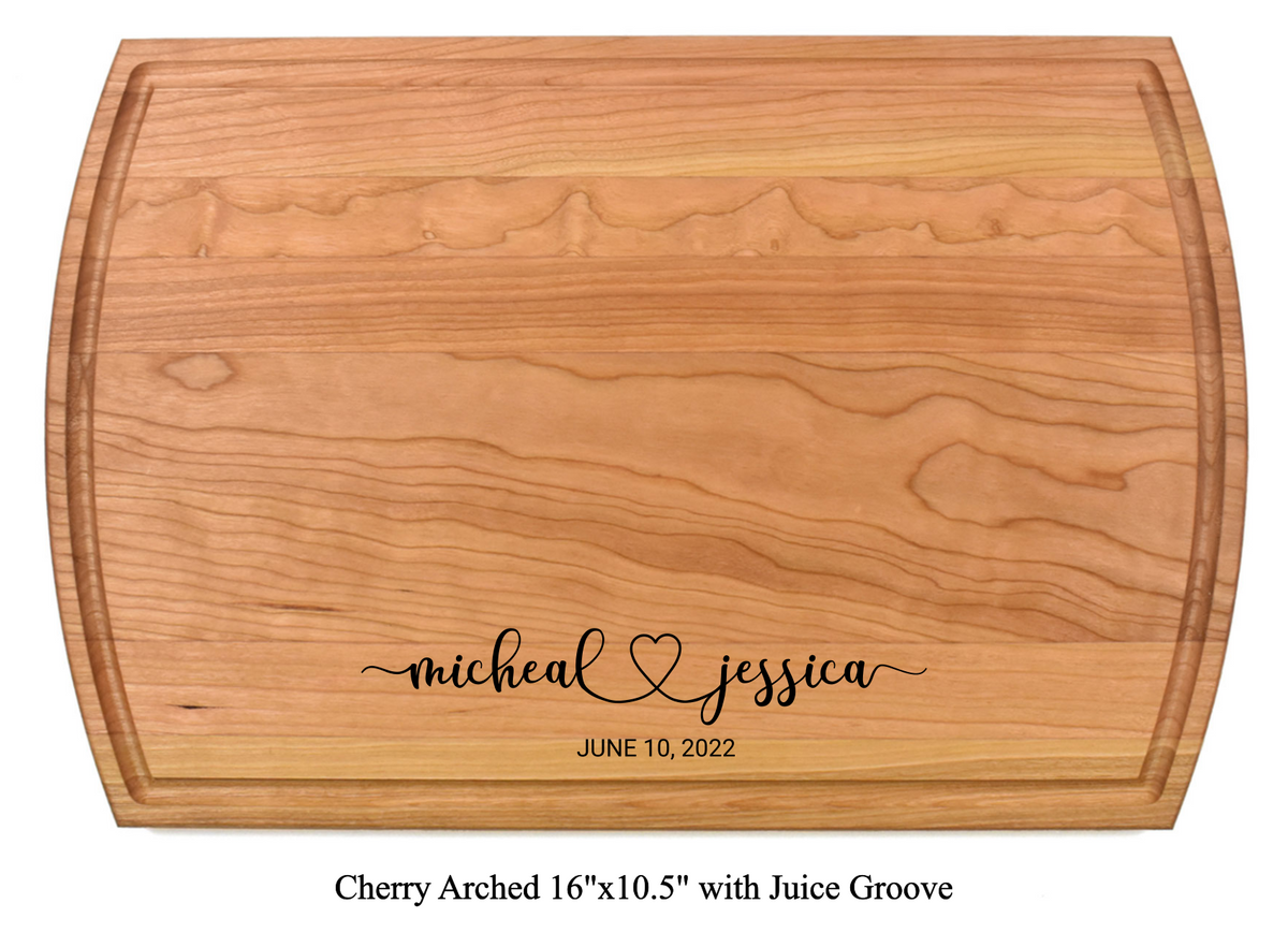 The Happy Couple - Personalized Cutting Board - 048