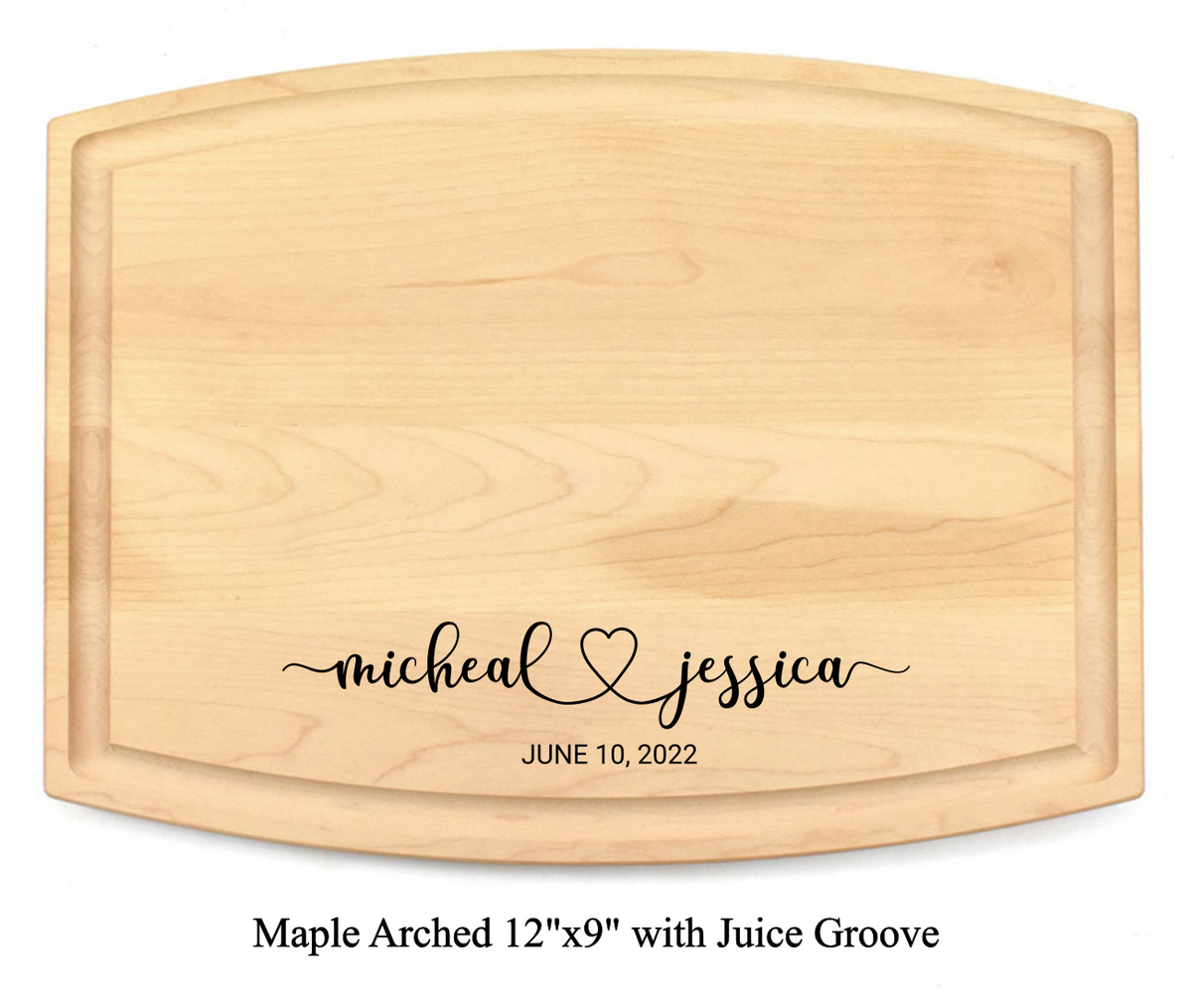 The Happy Couple - Personalized Cutting Board - 048