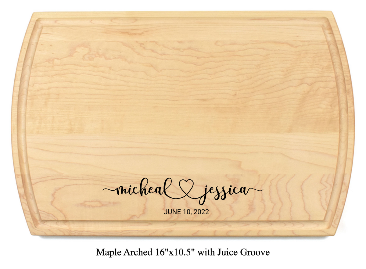 The Happy Couple - Personalized Cutting Board - 048