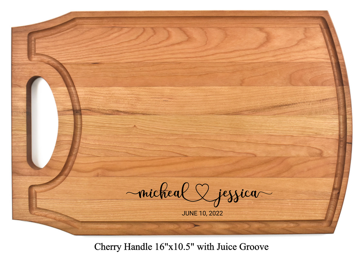 The Happy Couple - Personalized Cutting Board - 048