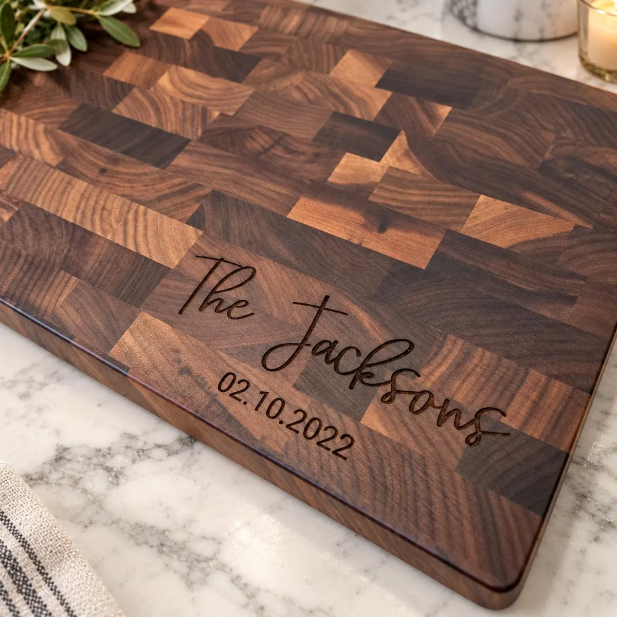 Personalized Signature End Grain Butcher Block