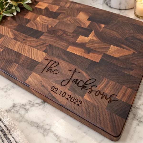 Personalized Signature End Grain Butcher Block