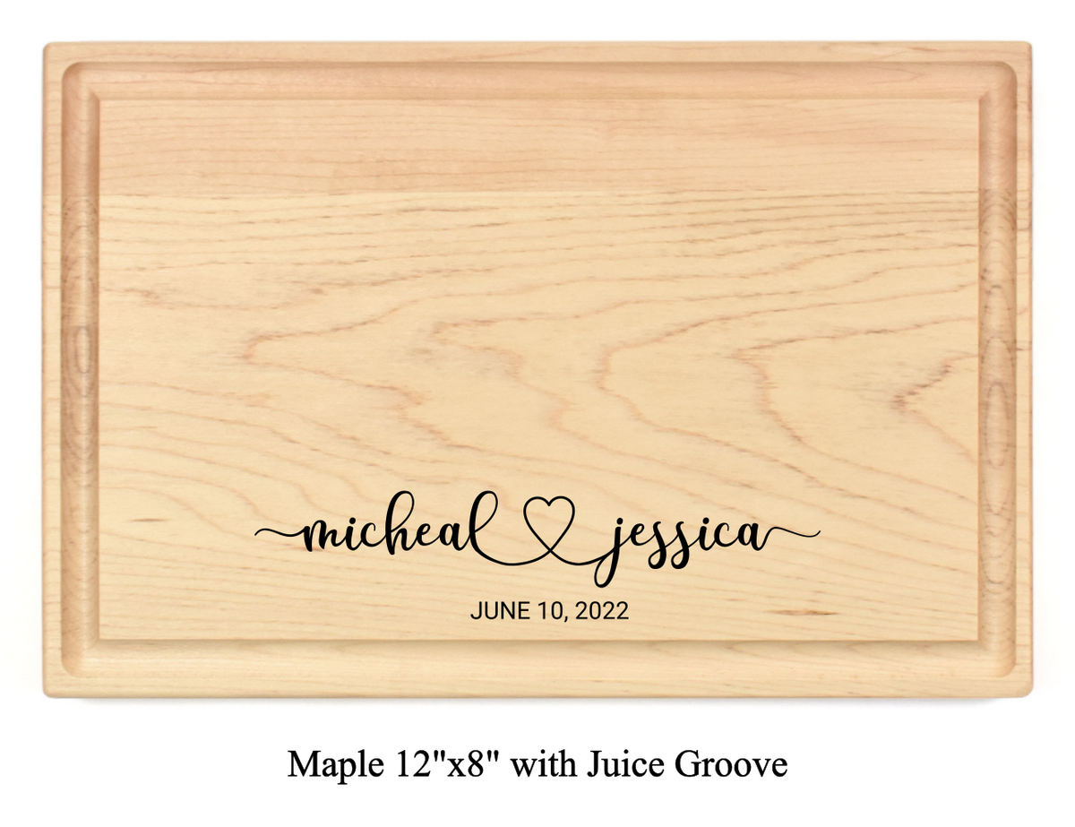 The Happy Couple - Personalized Cutting Board - 048
