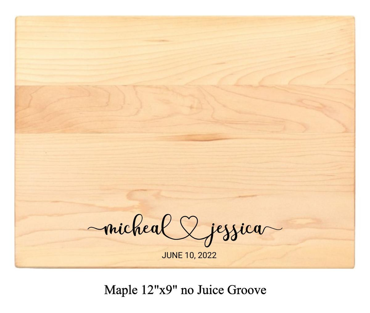The Happy Couple - Personalized Cutting Board - 048