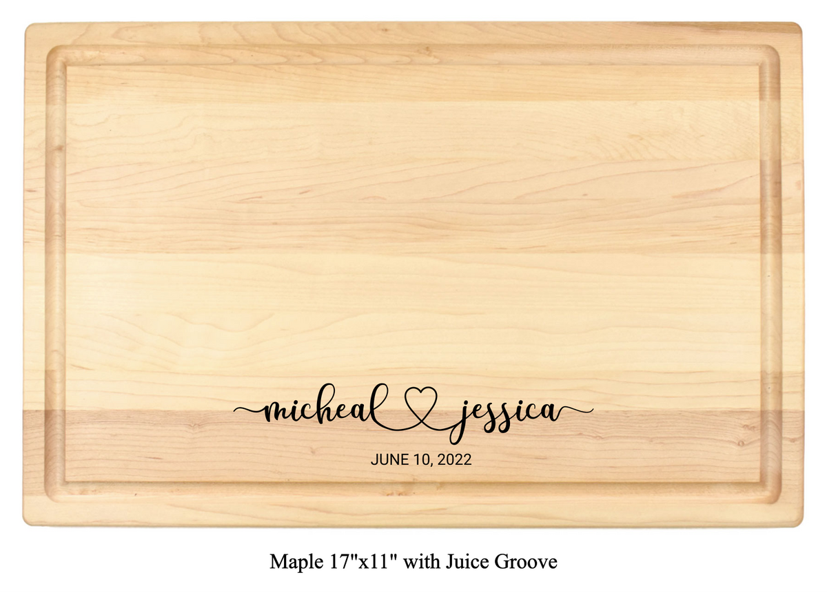 The Happy Couple - Personalized Cutting Board - 048