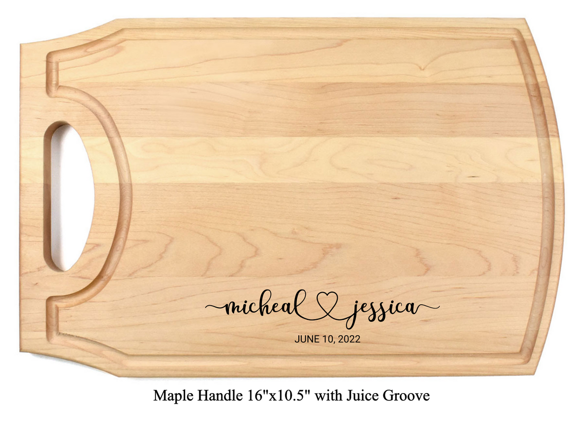 The Happy Couple - Personalized Cutting Board - 048