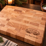 Personalized Ski Goggles End Grain Butcher Block 1