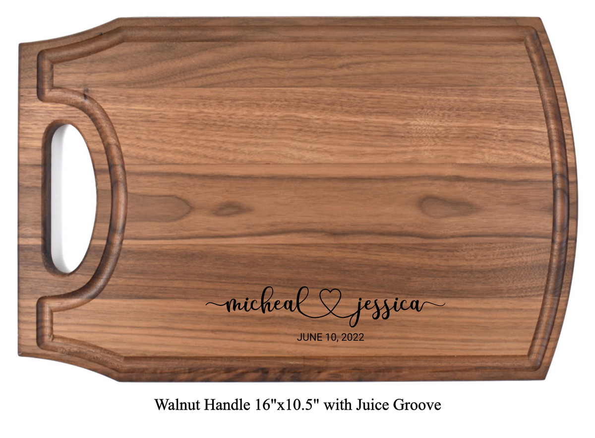 The Happy Couple - Personalized Cutting Board - 048