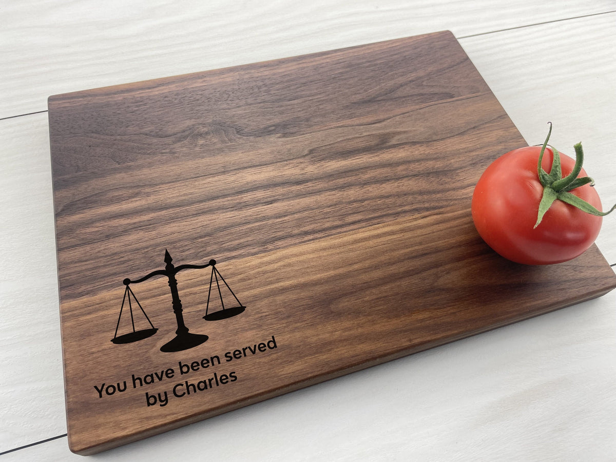 The Scales of Justice - Personalized Cutting Board - 321