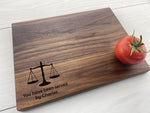 The Scales of Justice - Personalized Cutting Board - 321 1