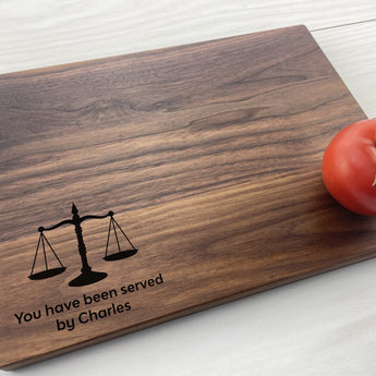 The Scales of Justice - Personalized Cutting Board - 321