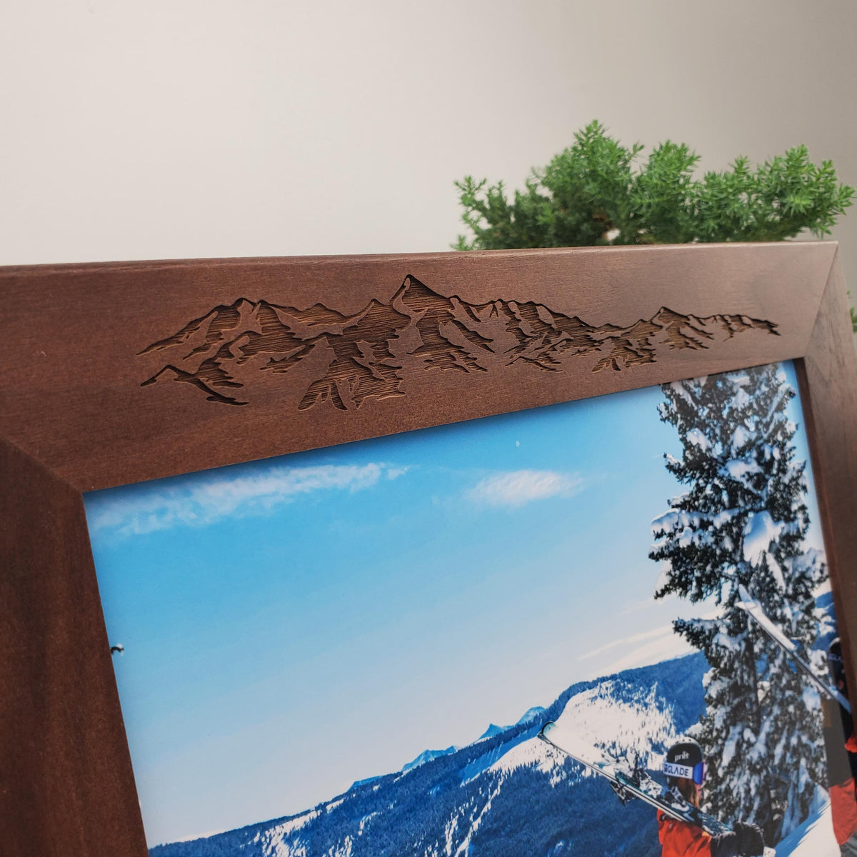 Ski Trip Memento - Custom Engraved Picture Frame - 058