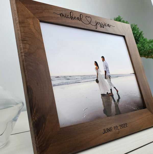 The Happy Couple - Custom Engraved Picture Frame - 008