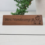 Teacher's Desk - Personalized Wood Desk Block - 004 2