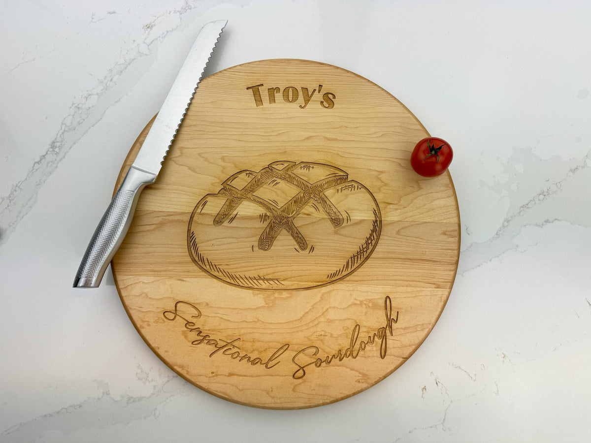 The Sourdough Baker - Personalized Circular Cutting Board