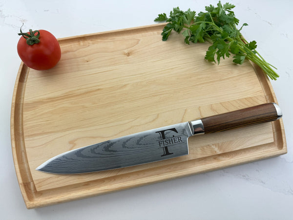 Family Name Monogram - Personalized Chef Knife - 007