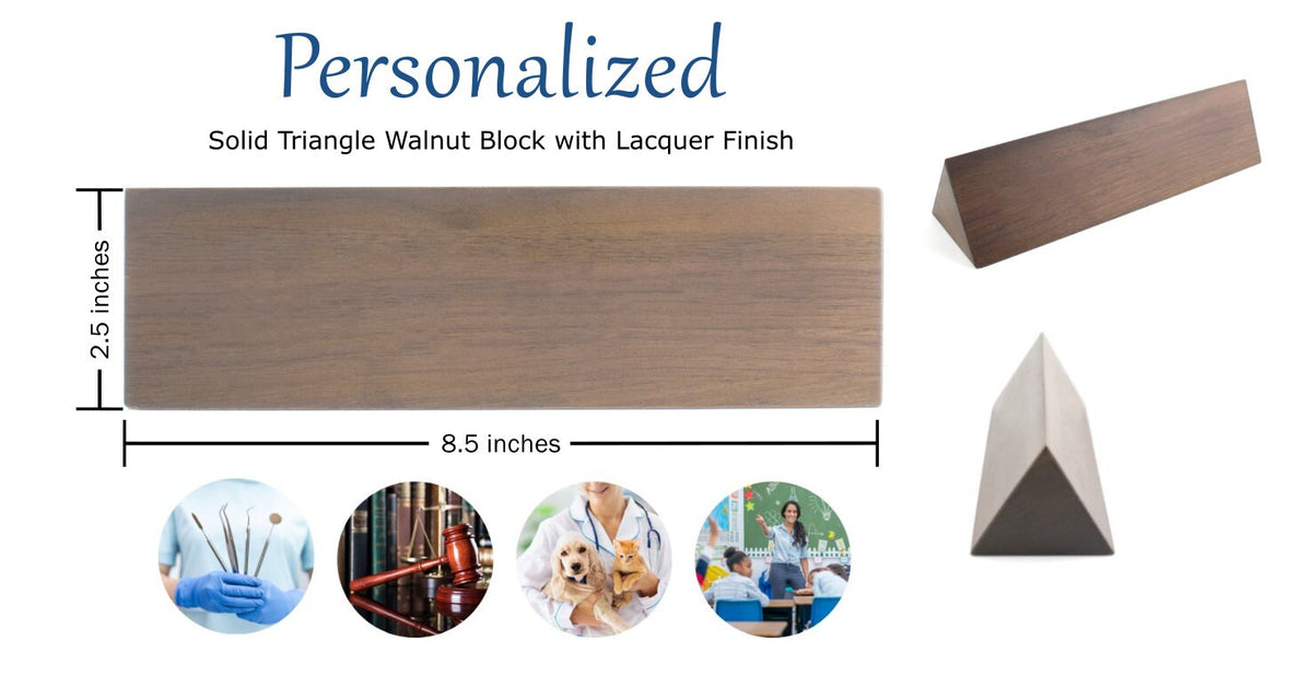 Doctor Gift - Personalized Wood Desk Block - 009
