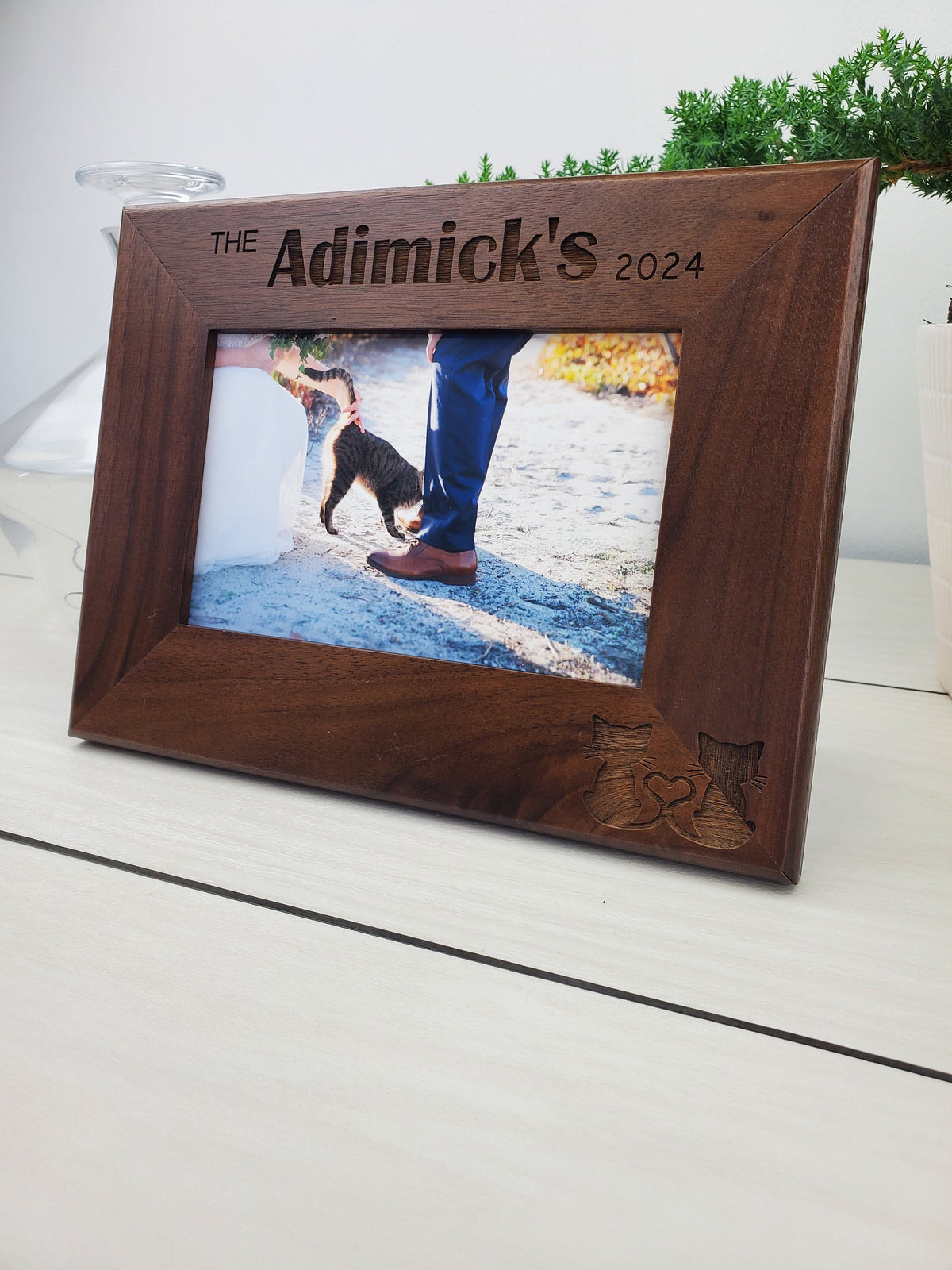Cat Lovers - Custom Engraved Picture Frame - 003