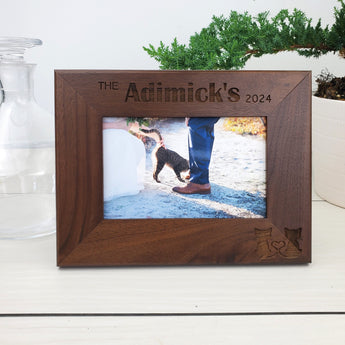Cat Lovers - Custom Engraved Picture Frame - 003
