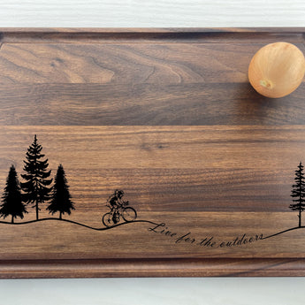 Female Cyclist - Personalized Cutting Board - 315