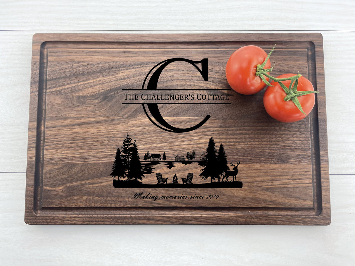 Life at the Cottage - Personalized Cutting Board - 319