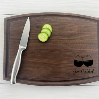 Wine Glasses - Personalized Cutting Board - 304