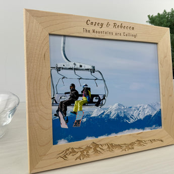 The Mountains are Calling! - Custom Engraved Picture Frame - 054