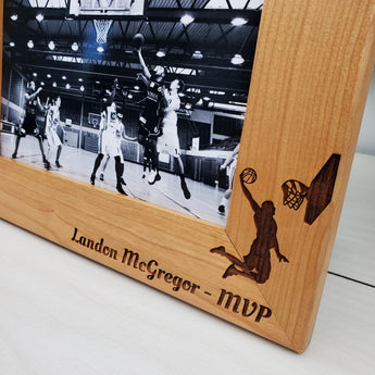 Basketball MVP - Custom Engraved Picture Frame - 061
