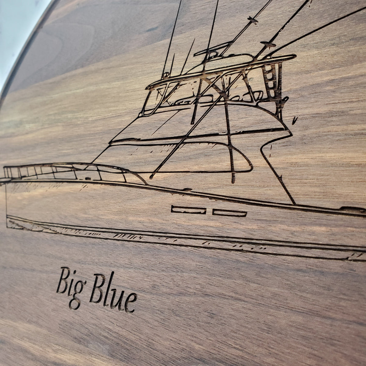 Custom Boat Portrait Cutting Board