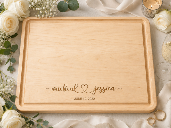 Couple in Love - Personalized Butcher Block - 048
