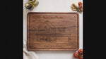 Custom Home Portrait - Personalized Butcher Block - 529 3