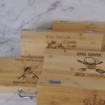 Personalized BBQ Tool Set with Engraved Bamboo Case 4