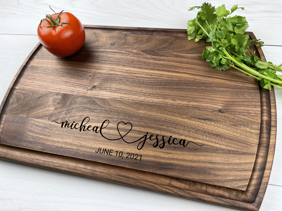 The Happy Couple - Personalized Cutting Board - 048