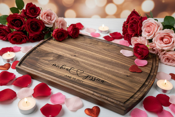 The Happy Couple - Personalized Cutting Board - 048