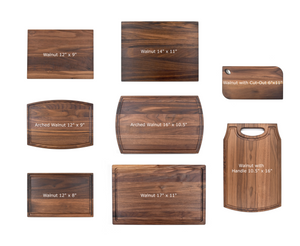 Walnut with Cutout 11" x 6"