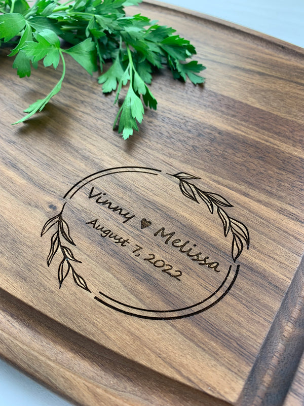 Wedding Gift - Personalized Cutting Board - 065