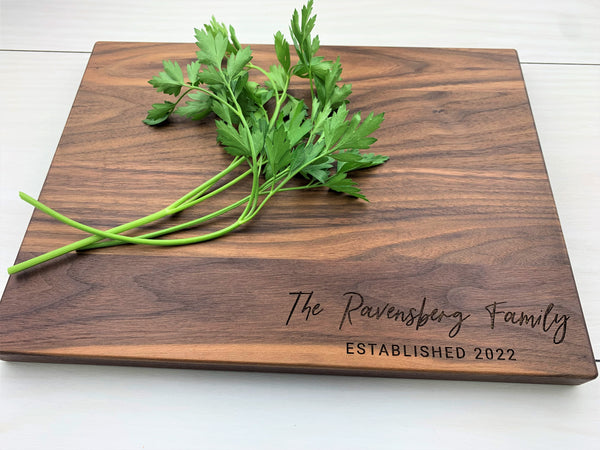 Gift for Mom & Dad - Personalized Cutting Board - 071