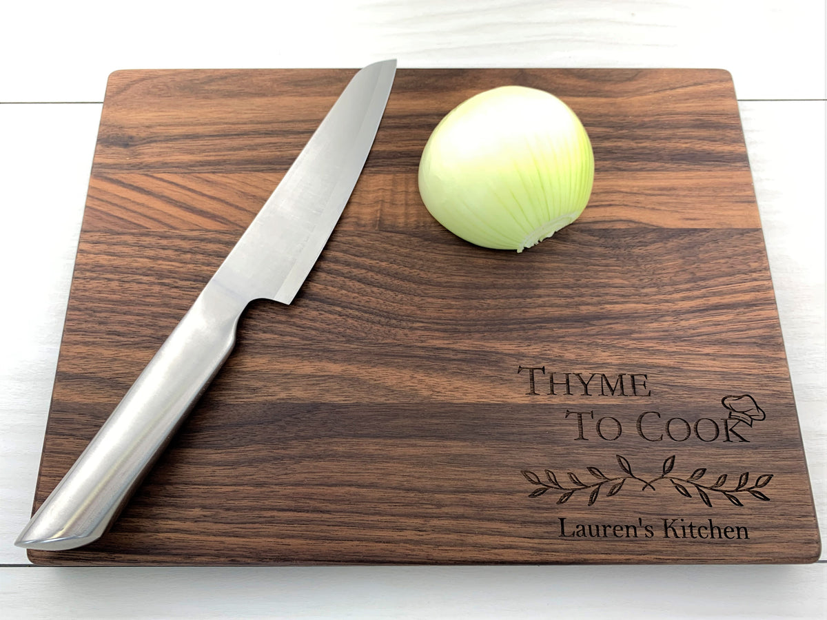 Thyme to Cook - Personalized Cutting Board - 094