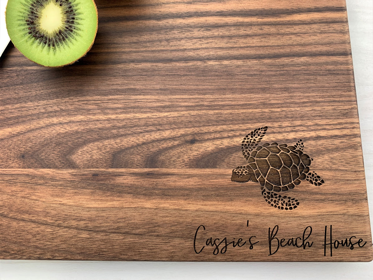 Sea Turtle - Personalized Cutting Board - 084