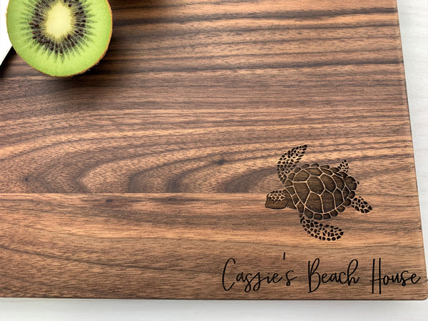 Sea Turtle - Personalized Cutting Board - 084