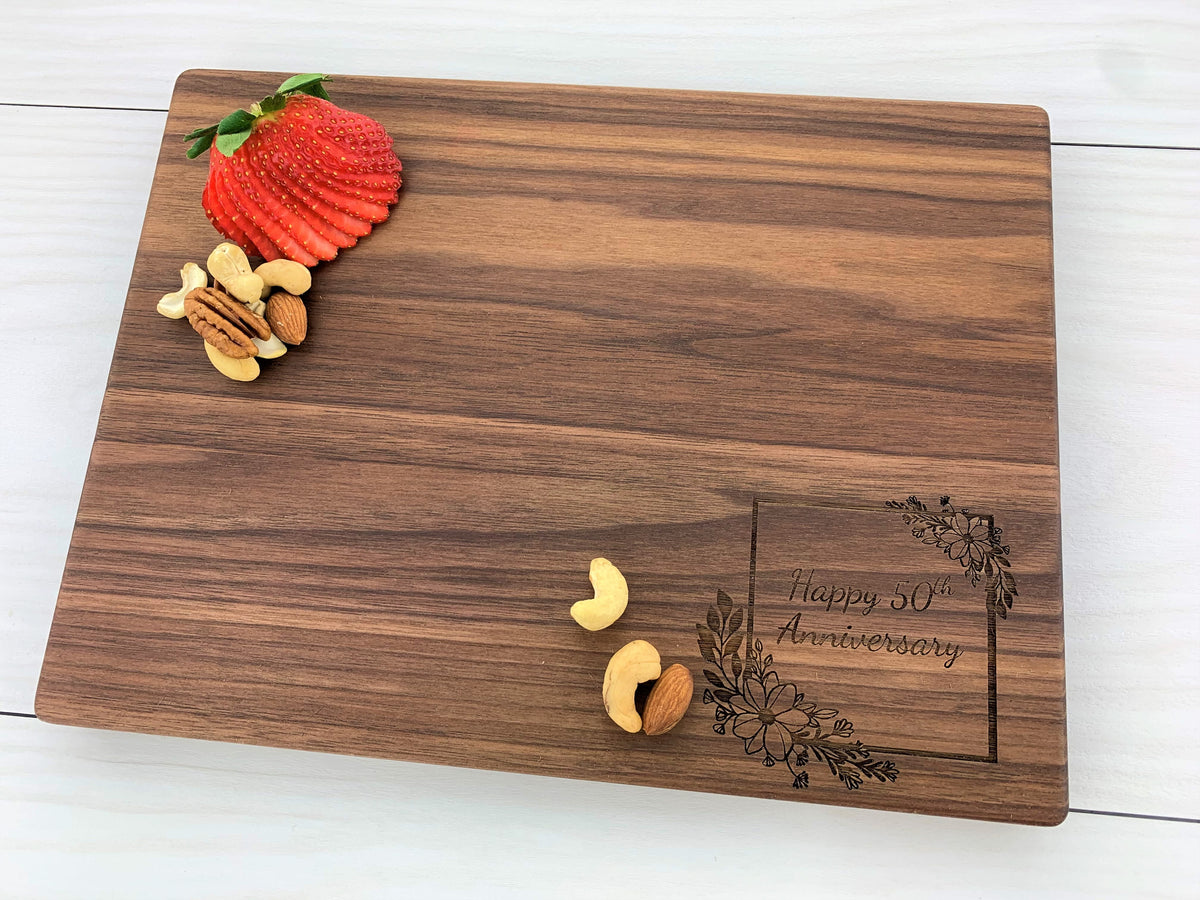 50th Wedding Anniversary - Personalized Cutting Board - 101