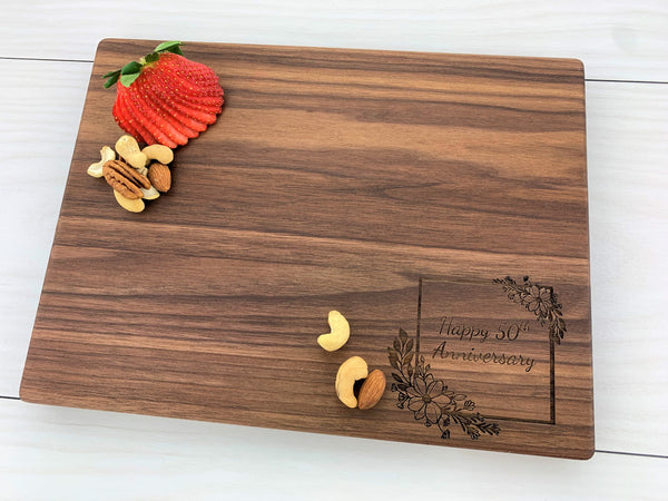 50th Wedding Anniversary - Personalized Cutting Board - 101