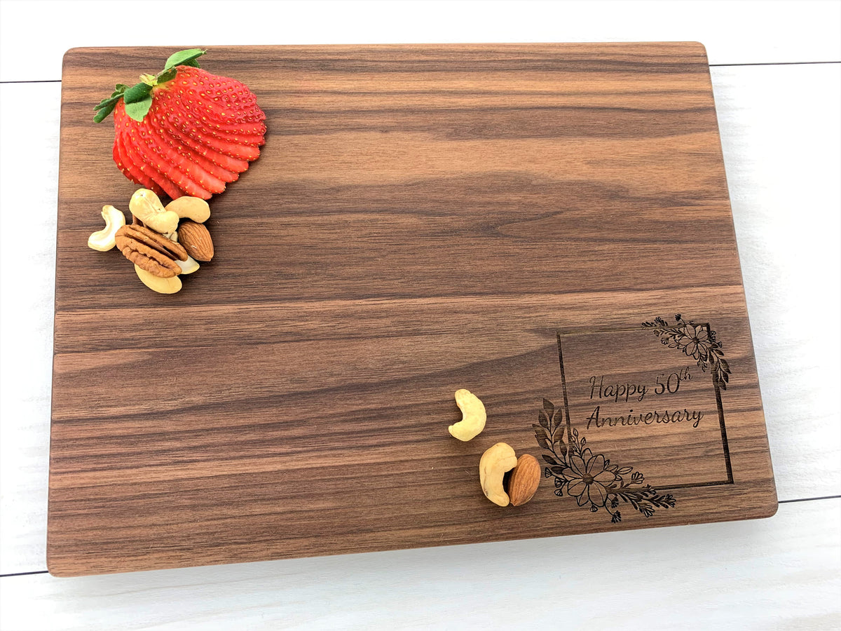 50th Wedding Anniversary - Personalized Cutting Board - 101