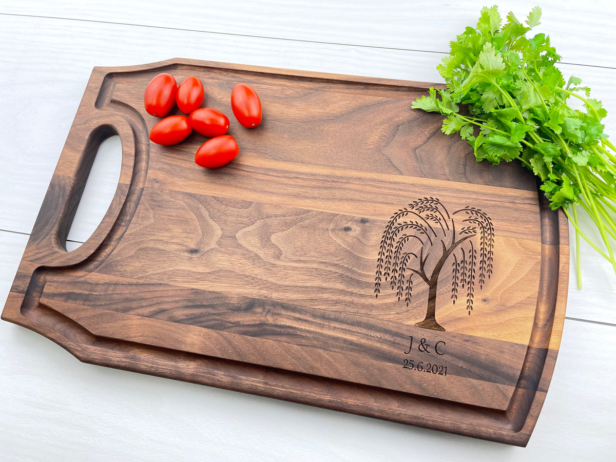 9th Anniversary, Willow Anniversary Personalized Cutting Board Gift